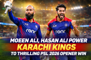 Moeen Ali, Hasan Ali Power Karachi Kings to Thrilling PSL 2026 Opener Win